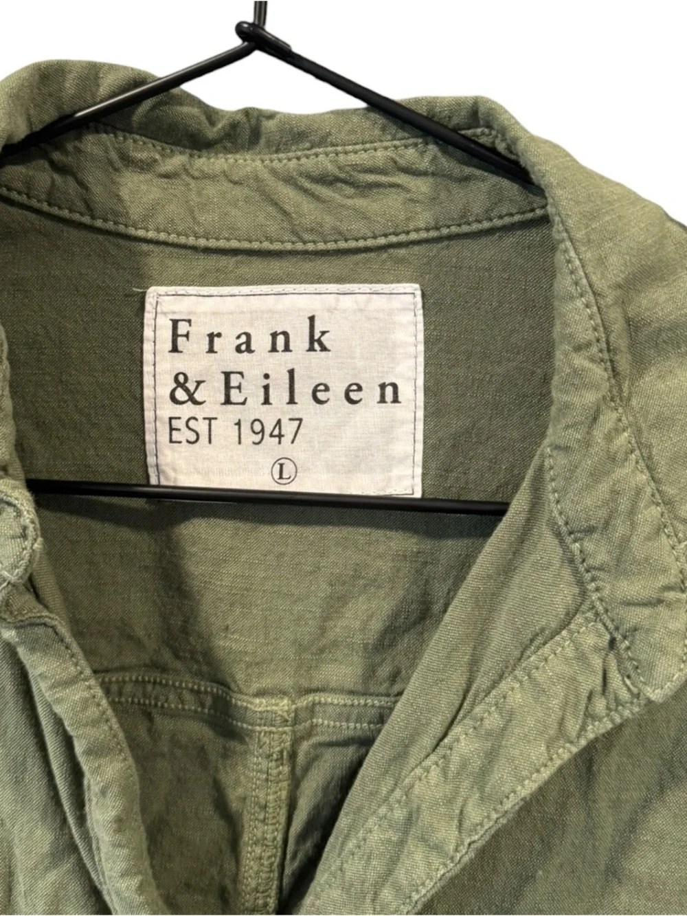 Frank & Eileen Northern Ireland Army Green Jumpsuit Large - Picture 6 of 8